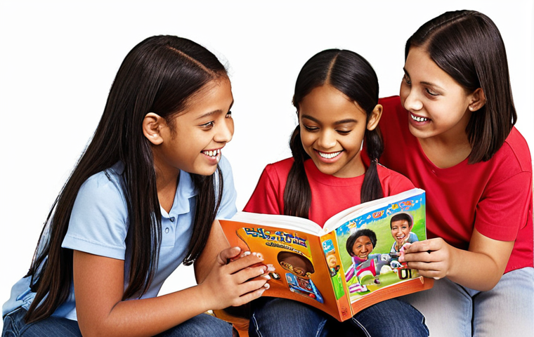 **

A diverse group of children happily participating in an after-school activity like a reading club or sports team, guided by a supportive adult mentor. Focus on capturing their confidence, social interaction, and sense of responsibility.

**
