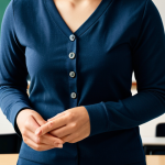 A professional after-school educator, fully clothed in modest, appropriate attire, taking a moment for quiet reflection in a tidy, modern classroom after a busy day. The atmosphere is calm and professional, subtly conveying the need for self-care and support. safe for work, appropriate content, fully clothed, professional, perfect anatomy, natural proportions, well-formed hands, proper finger count, natural body proportions, professional photography, high quality.