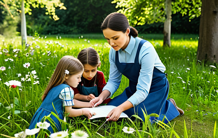 방과후지도사 자격증 갱신 절차 - **

"A professional teacher, fully clothed in modest attire, leading a group of children in an outdo...