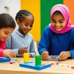 Home 20 방과후지도사와 사회적 가치 - **Prompt:** A vibrant, diverse group of children, aged 6-12, enthusiastically participating in vario...